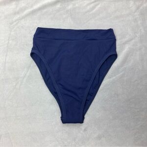 New L*SPACE Frenchi Bikini Bottoms Bitsy Cut Midnight Blue S